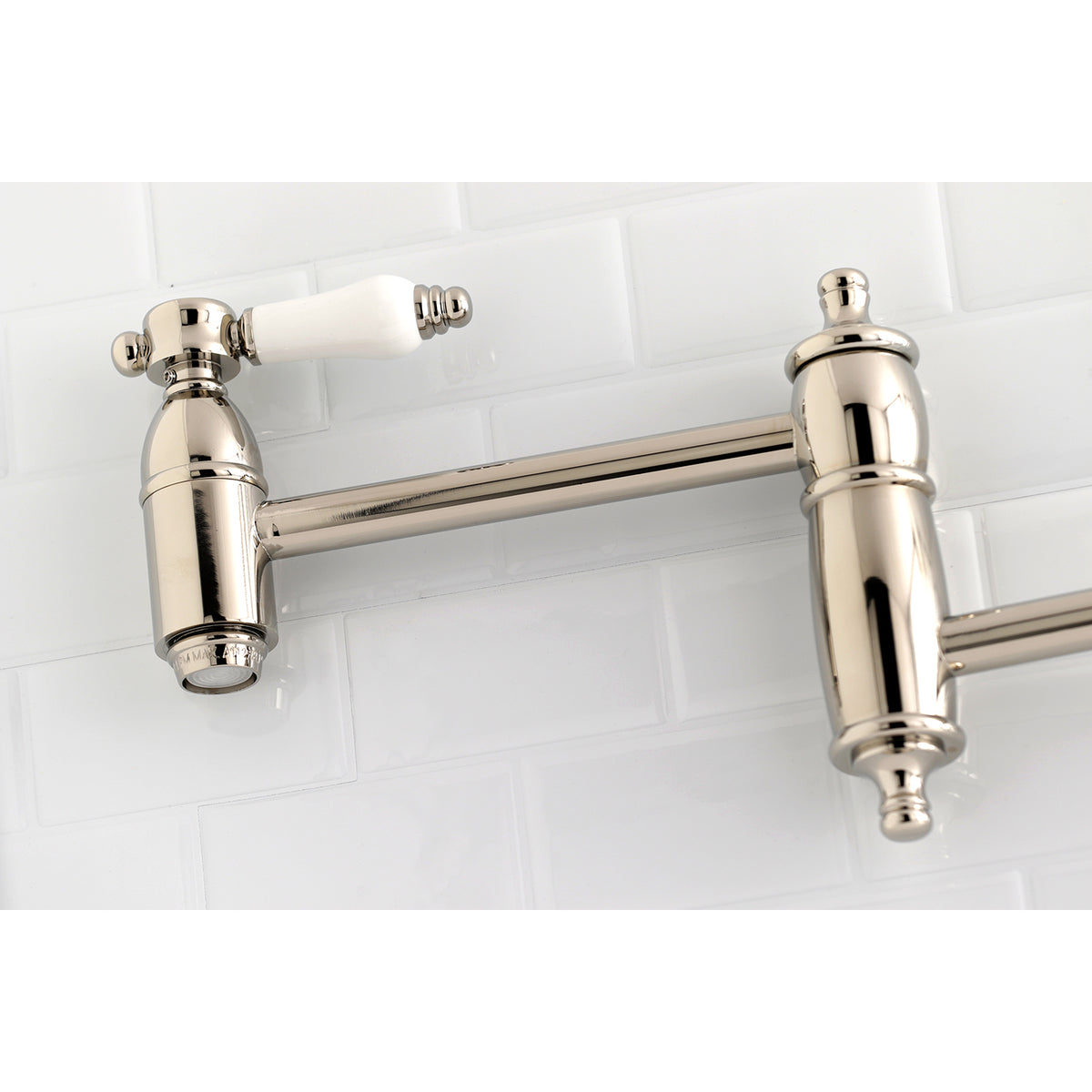 Kingston Brass KS3106BPL Bel-Air Wall Mount Pot Filler Kitchen Faucet