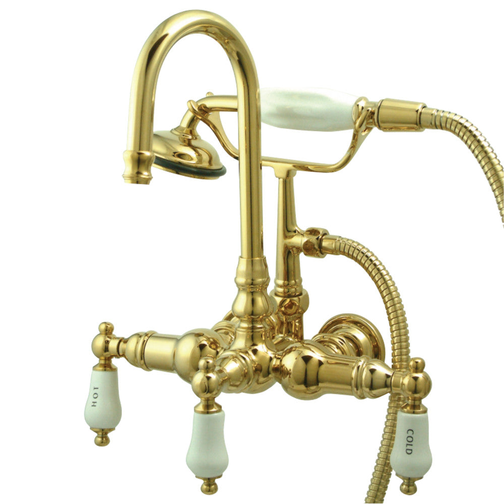 Vintage 3-3/8-Inch Wall Tub Faucet with Hand shower