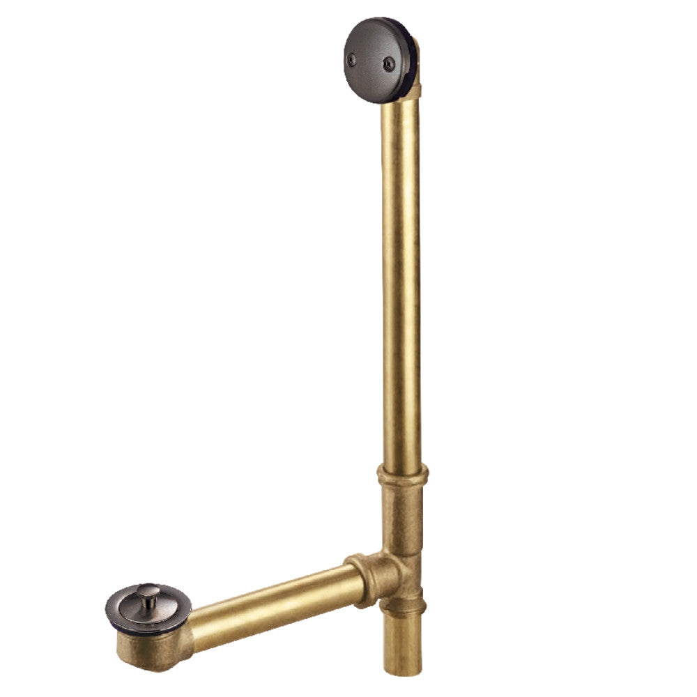 Kingston Brass 18&quot; Tub Waste and Overflow with Lift &amp; Lock Drain, 20 Gauge