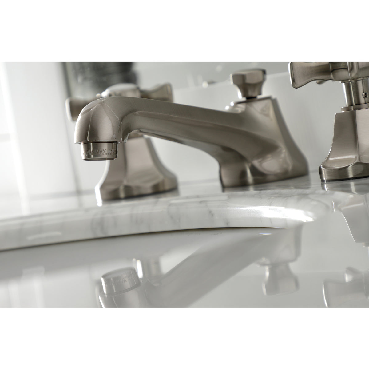 Kingston Brass KS4468NX Hamilton Widespread Bathroom Faucet with Brass Pop-Up