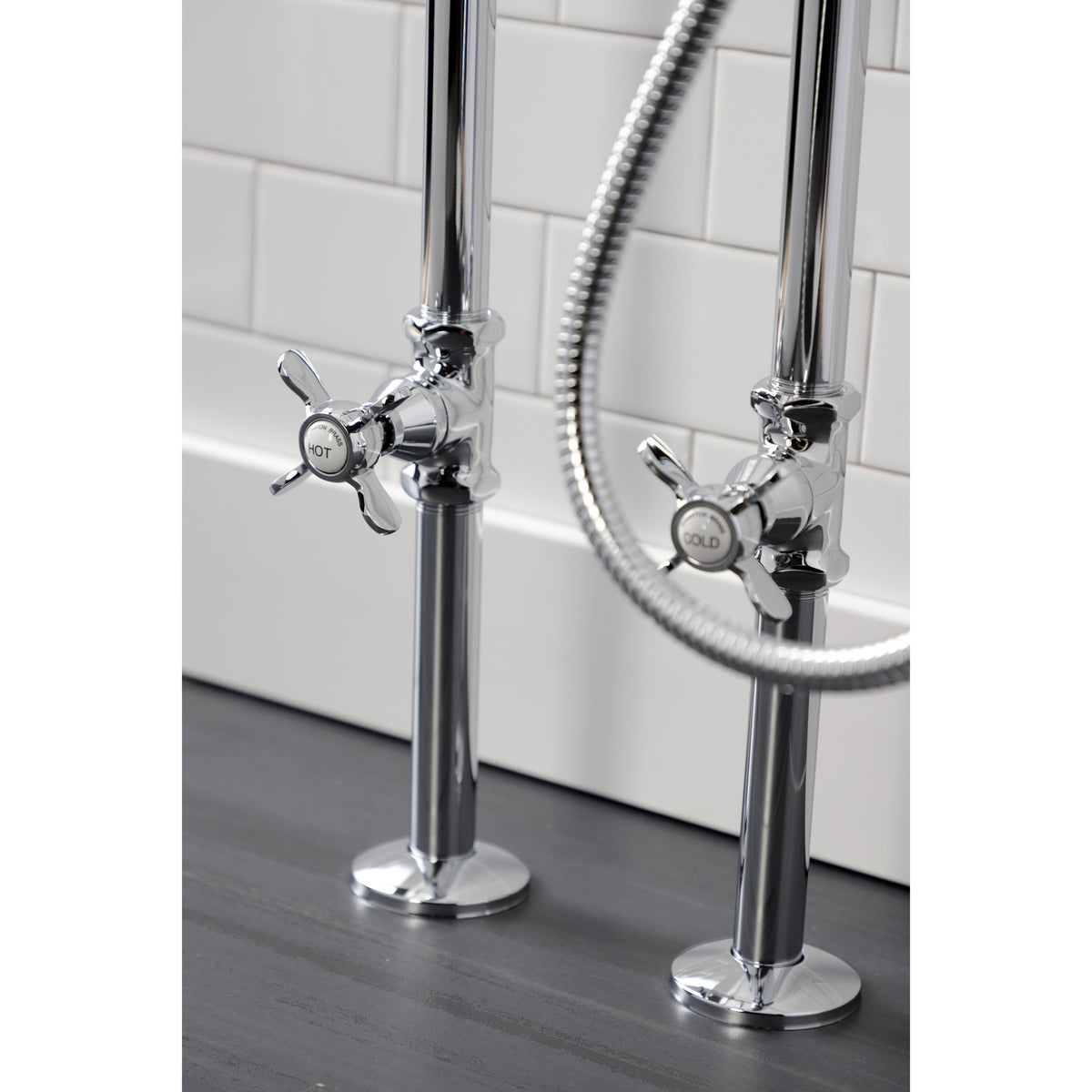 Essex Freestanding Clawfoot Tub Faucet Package with Supply Line