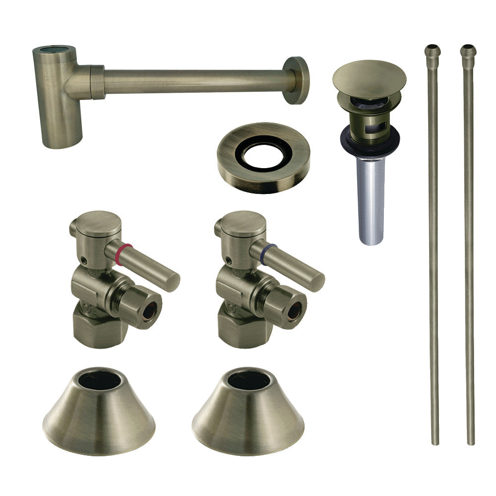 Kingston Brass Modern Plumbing Sink Trim Kit with Bottle Trap and Overflow Drain