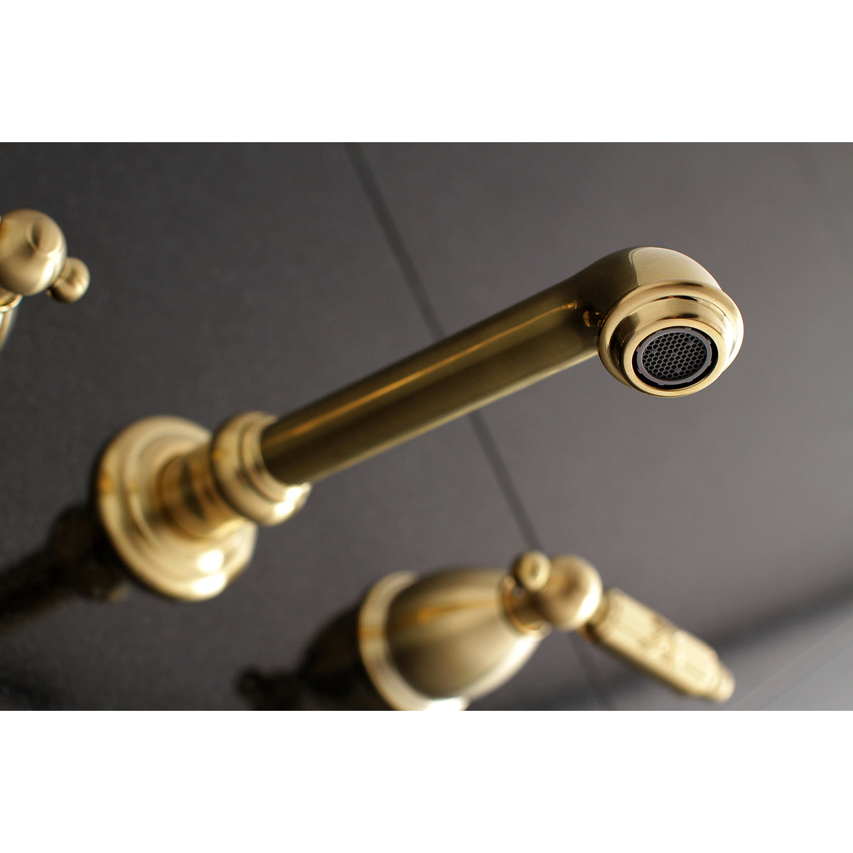 Kingston Brass KS7128GL Georgian Two-Handle Wall Mount Bathroom Faucet