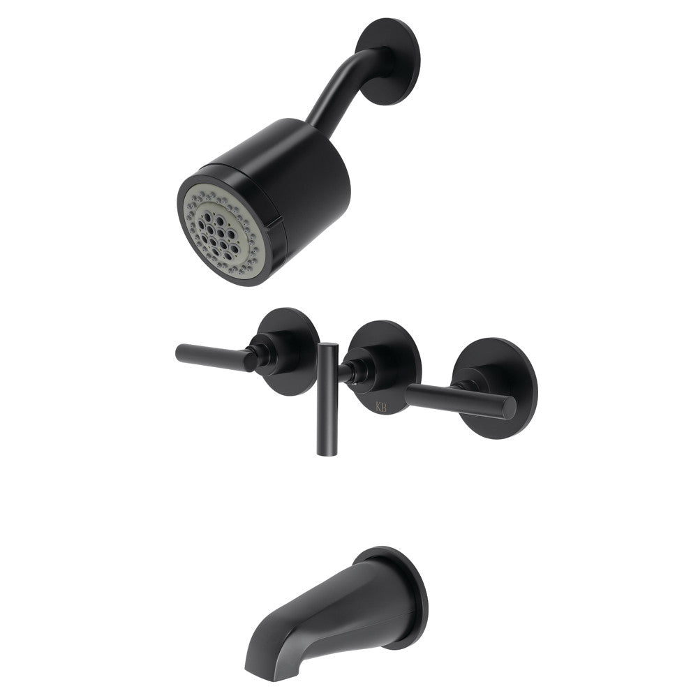 Manhattan Three-Handle Tub and Shower Faucet