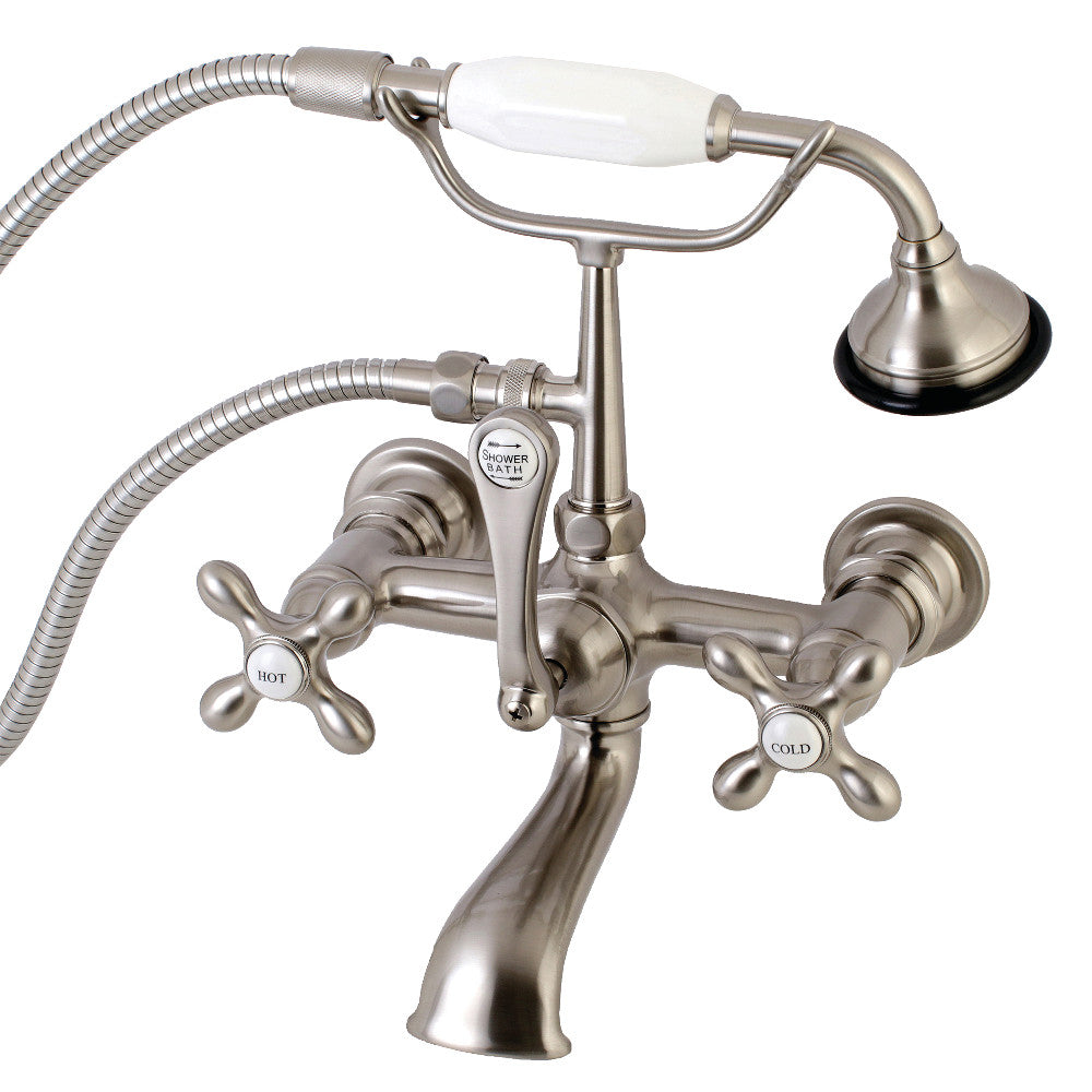 Aqua Vintage 7-Inch Wall Mount Tub Faucet with Hand Shower