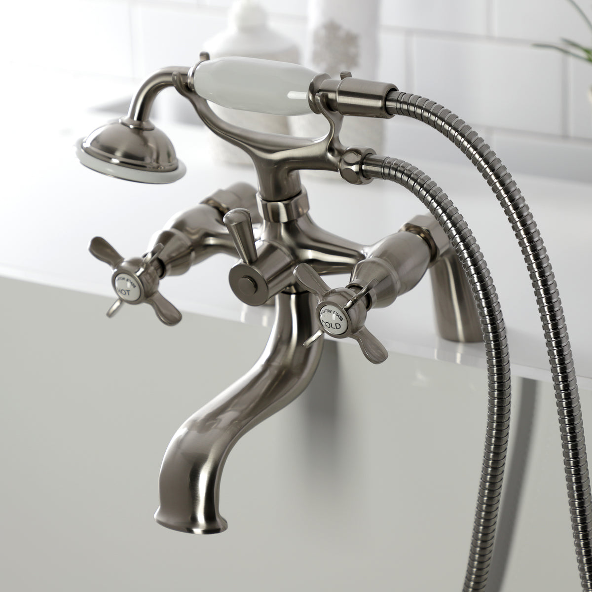 Essex Deck Mount Clawfoot Tub Faucet with Hand Shower