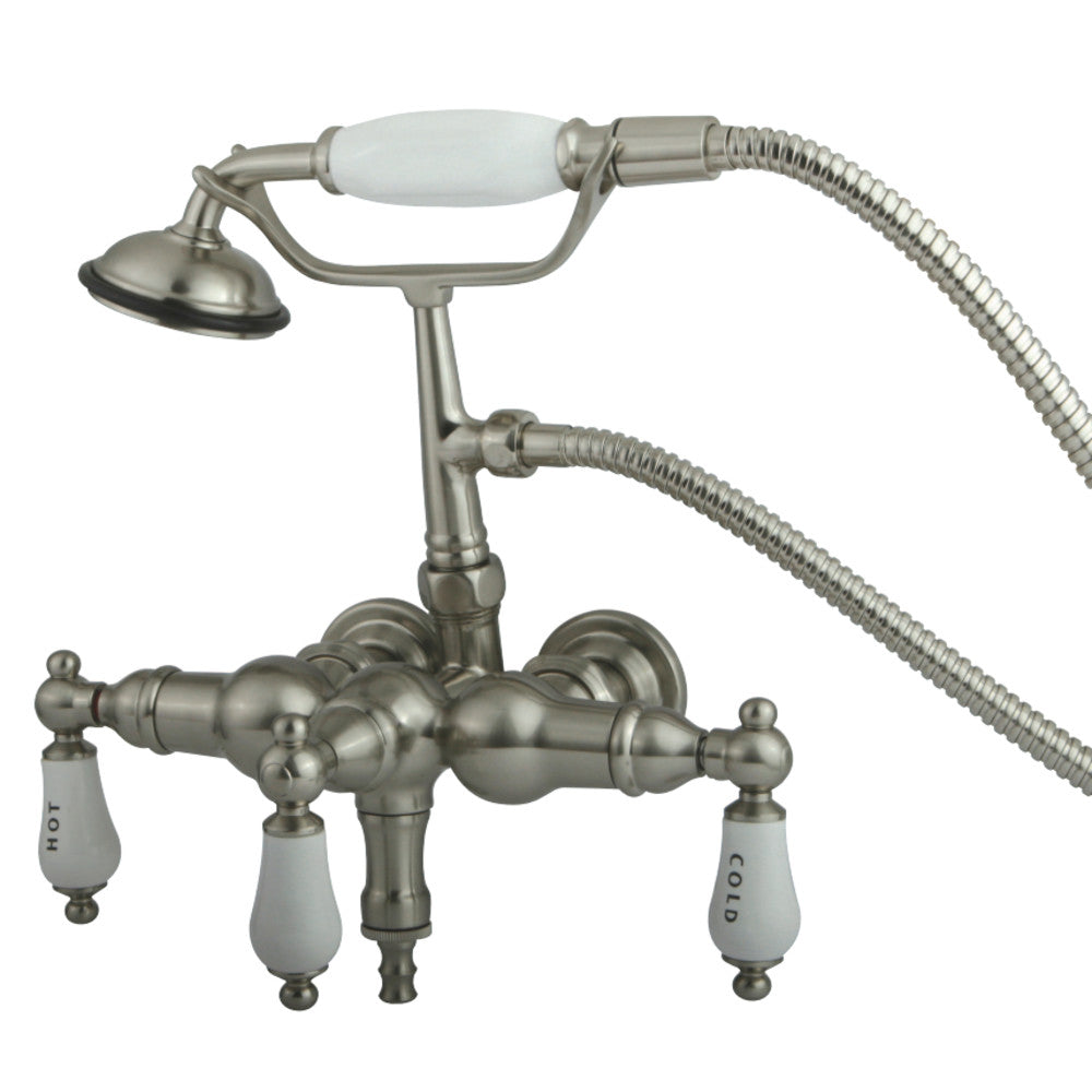 Vintage 3-3/8-Inch Wall Mount Tub Faucet with Hand Shower