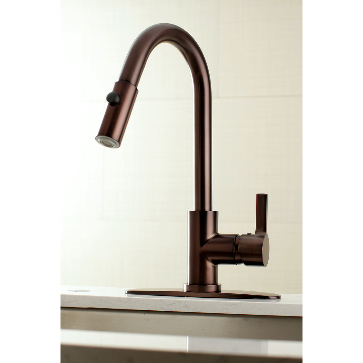Gourmetier LS8783CTL Continental Single-Handle Pull-Down Kitchen Faucet