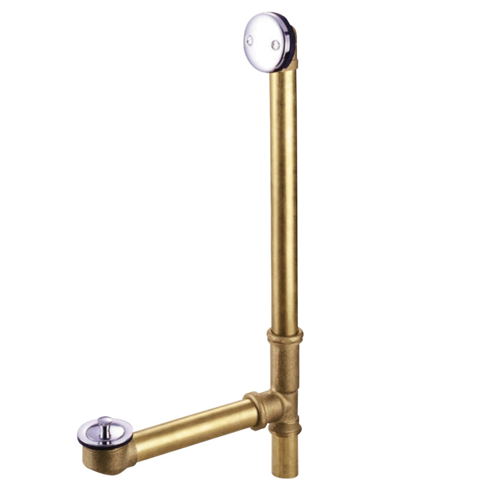 Kingston Brass 18&quot; Tub Waste and Overflow with Lift &amp; Lock Drain, 20 Gauge