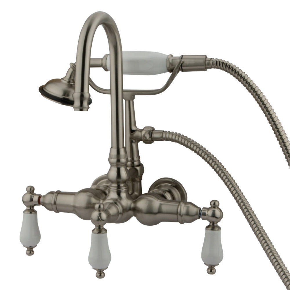 Vintage 3-3/8-Inch Wall Tub Faucet with Hand Shower