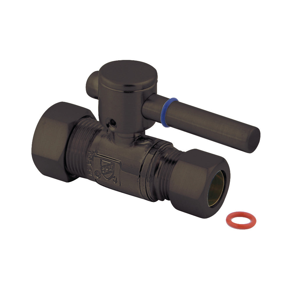 Kingston Brass 5/8&quot; OD Comp X 1/2&quot; OD Comp Straight Shut-Off Valve