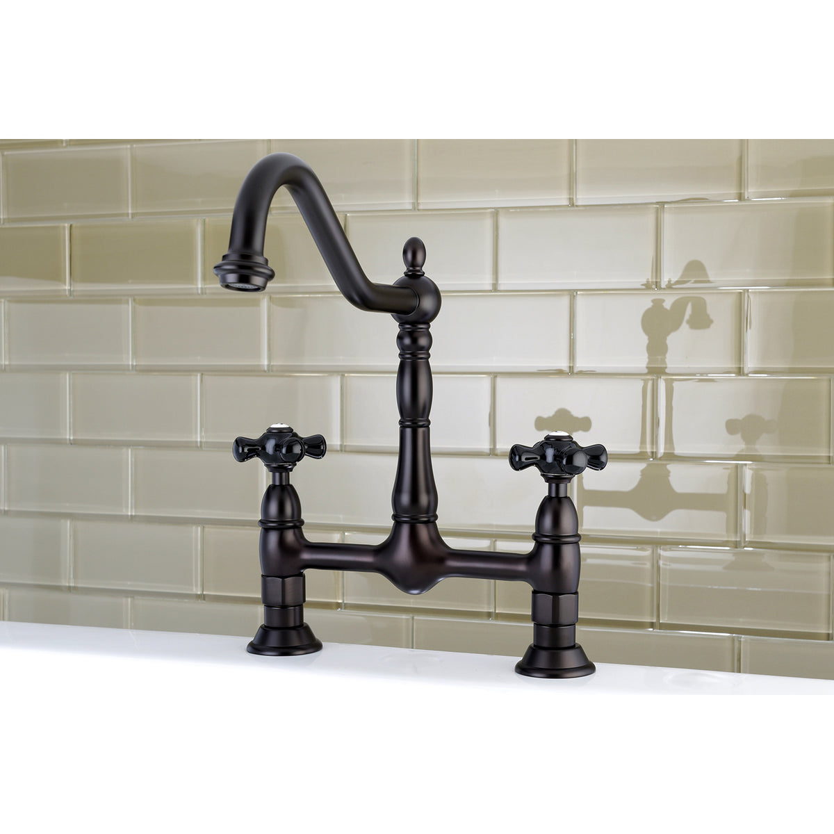 Kingston Brass KS1172PKX Duchess Bridge Kitchen Faucet