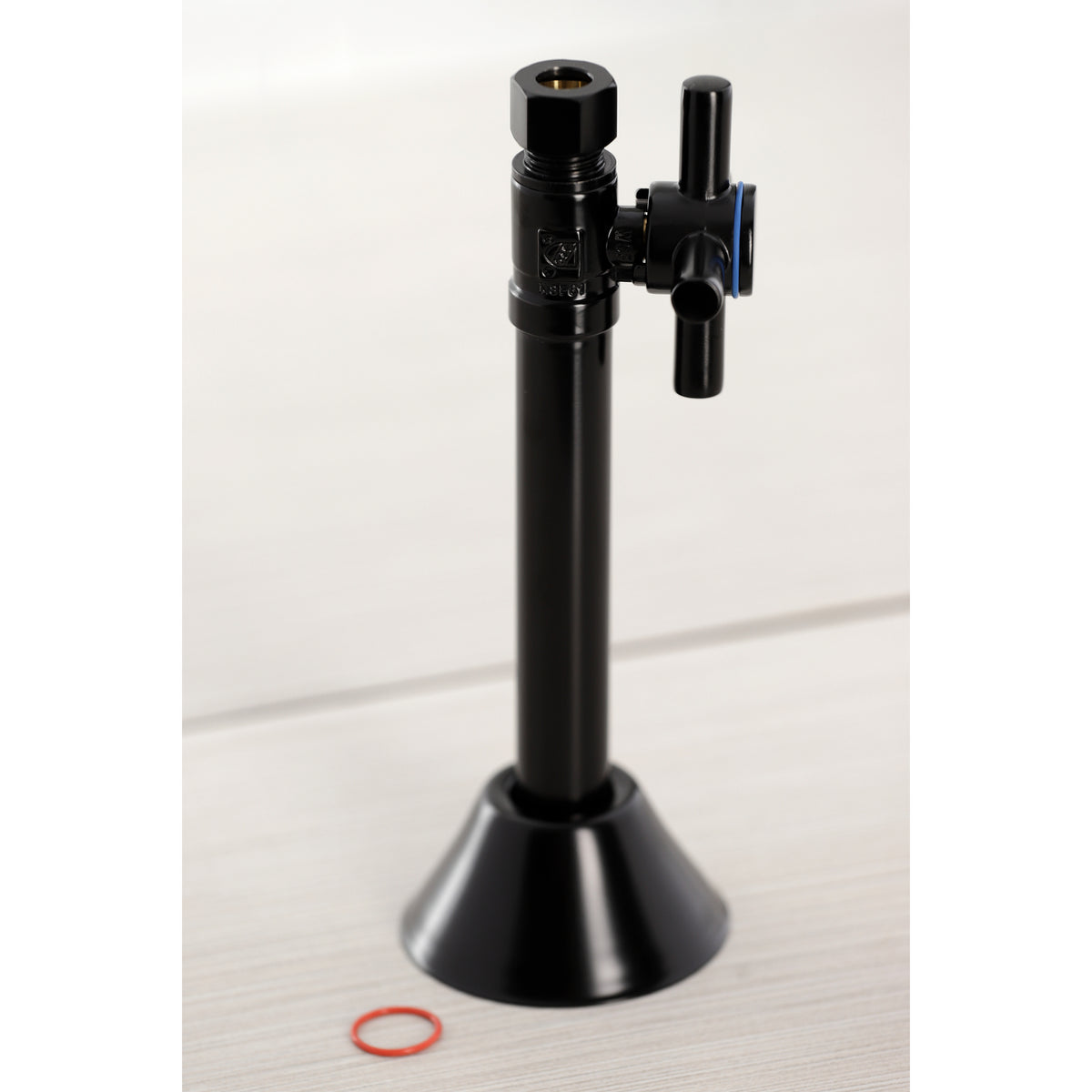 Kingston Brass Concord 1/2&quot; Sweat x 3/8&quot; O.D. Comp Straight Shut Off Valve with 5&quot; Extension