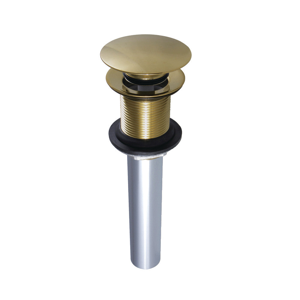 Kingston Brass Push Pop-Up Drain without Overflow Hole, 22 Gauge