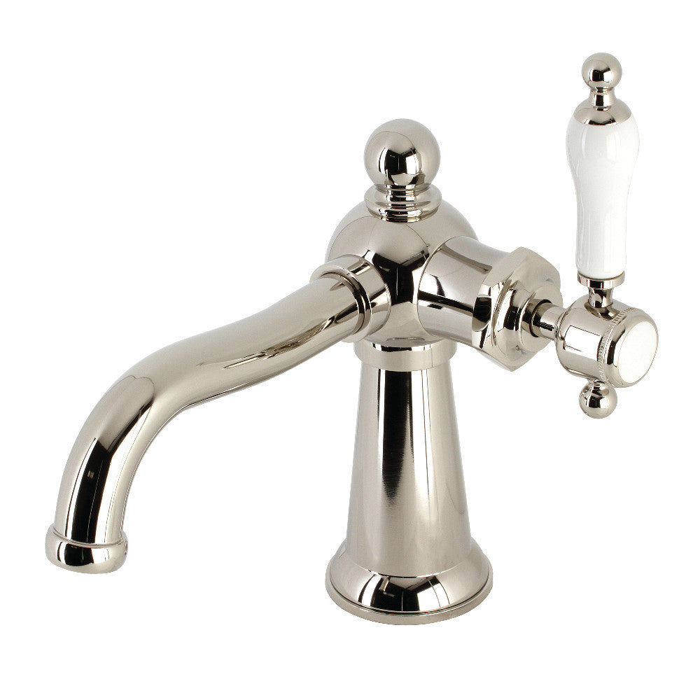 Kingston Brass KS154KLCP Nautical Single-Handle Bathroom Faucet with Push Pop-Up