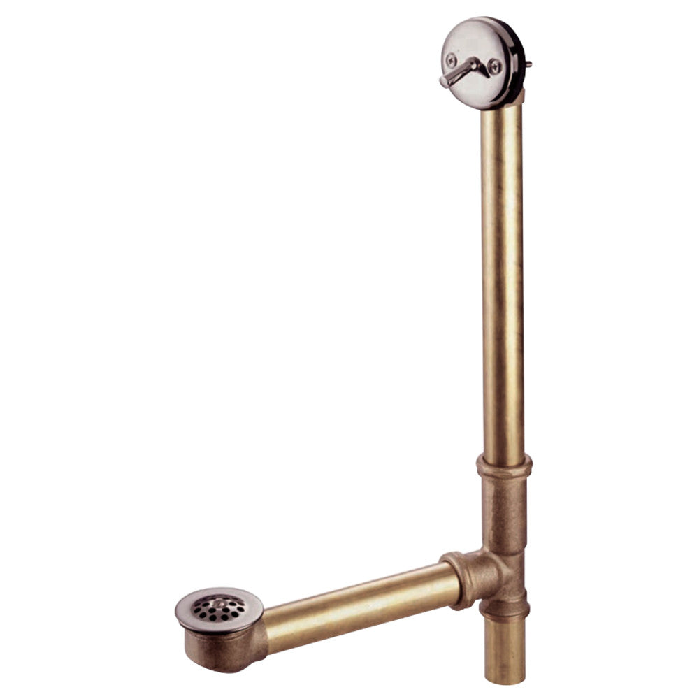Kingston Brass 18&quot; Trip Lever Waste with Overflow with Grid