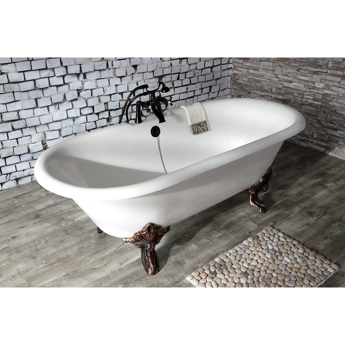 Kingston Clawfoot Tub Faucet with Hand Shower