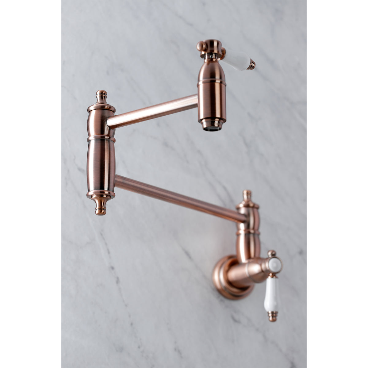 Kingston Brass KS3106BPL Bel-Air Wall Mount Pot Filler Kitchen Faucet