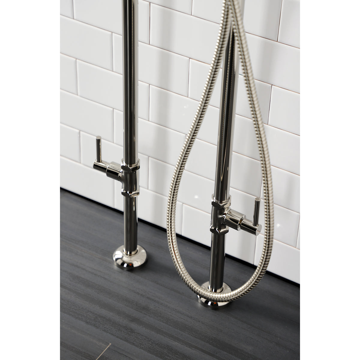 Aqua VintageL Concord Freestanding Tub Faucet with Supply Line, Stop Valve