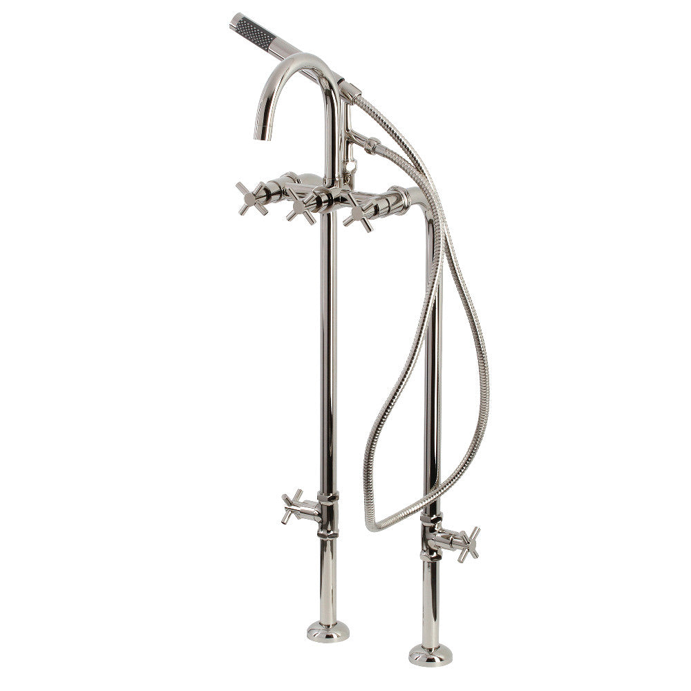 Aqua Vintage Concord Freestanding Tub Faucet with Supply Line, Stop Valve