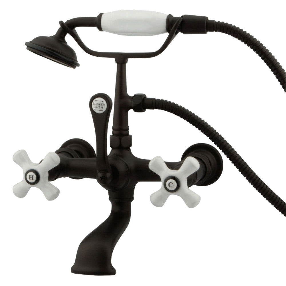 Vintage 7-Inch Wall Mount Tub Faucet with Hand Shower