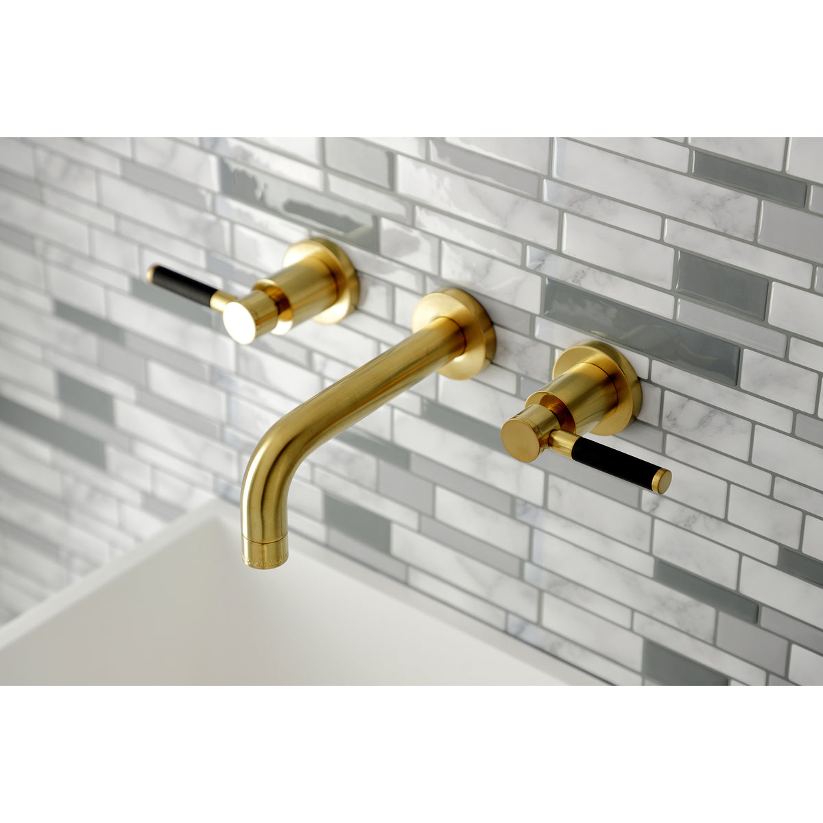 Kingston Brass KS8121DKL Kaiser 2-Handle Wall Mount Bathroom Faucet
