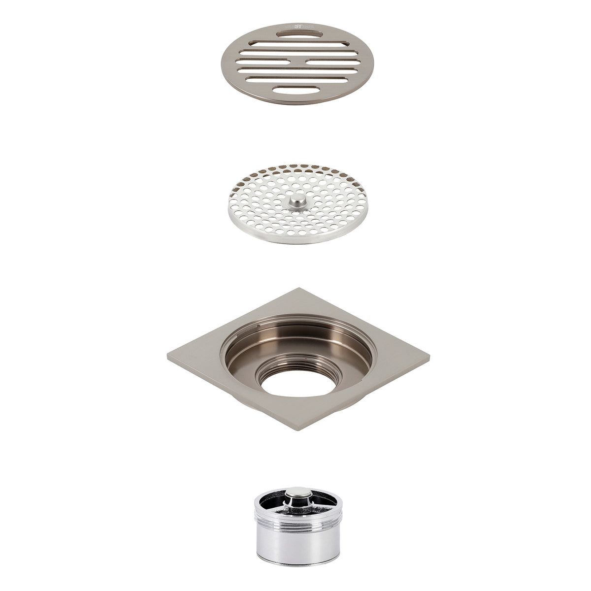 Kingston Brass Watercourse Symmetric 4&quot; Square Grid Shower Drain