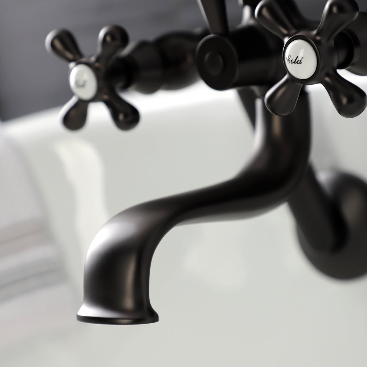 Kingston Wall Mount Clawfoot Tub Faucet with Hand Shower