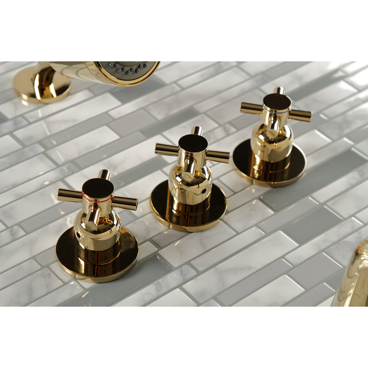 Concord Three-Handle Tub and Shower Faucet