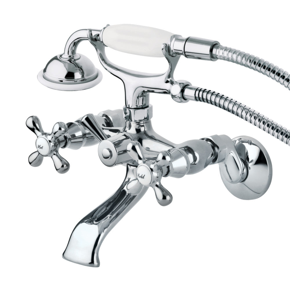 Kingston Tub Wall Mount Clawfoot Tub Faucet with Hand Shower