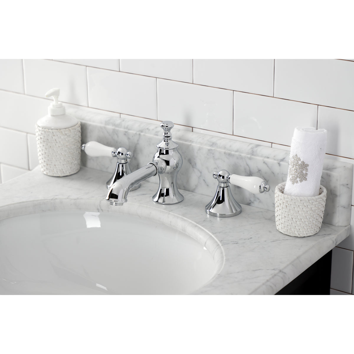 Kingston Brass KC7063PL Vintage 8 in. Widespread Bathroom Faucet