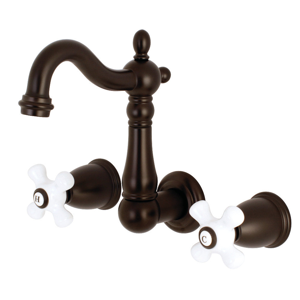 Kingston Brass KS1223PX Heritage Wall Mount Bathroom Faucet