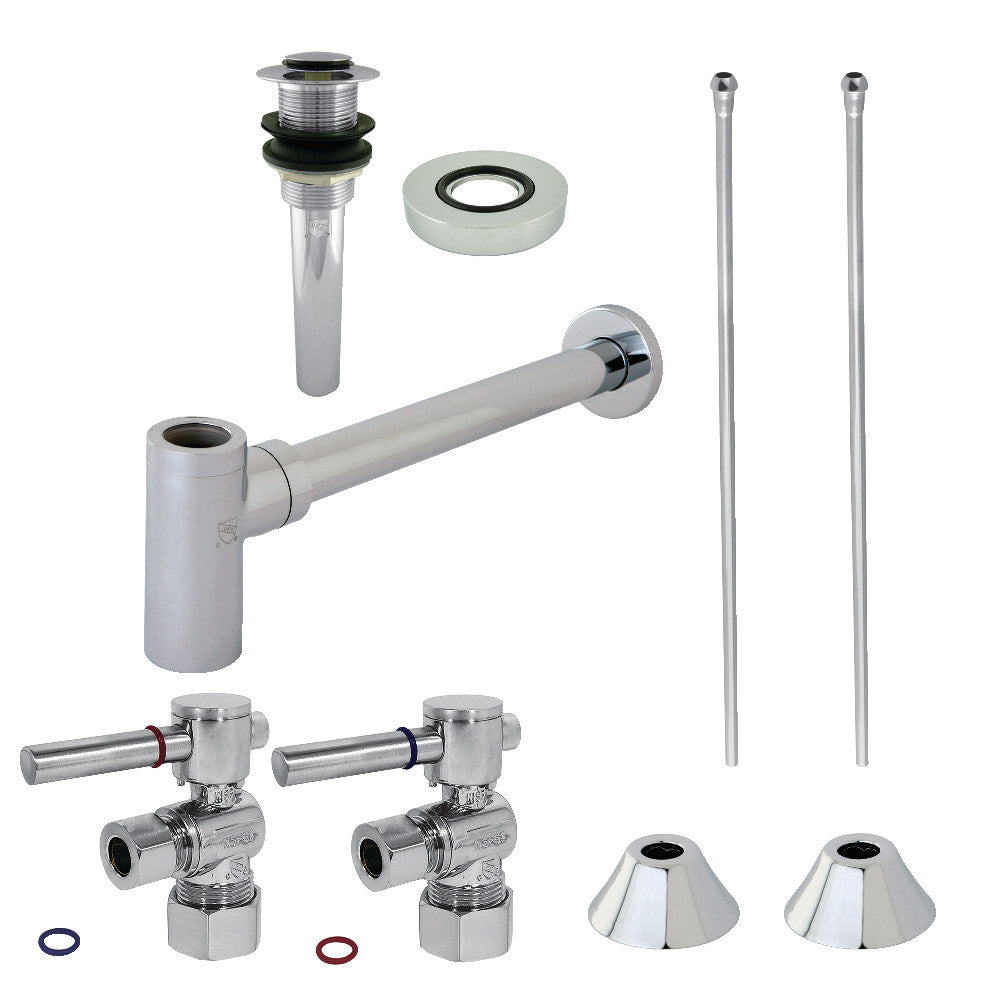 Kingston Brass Modern Plumbing Sink Trim Kit with Bottle Trap and Drain