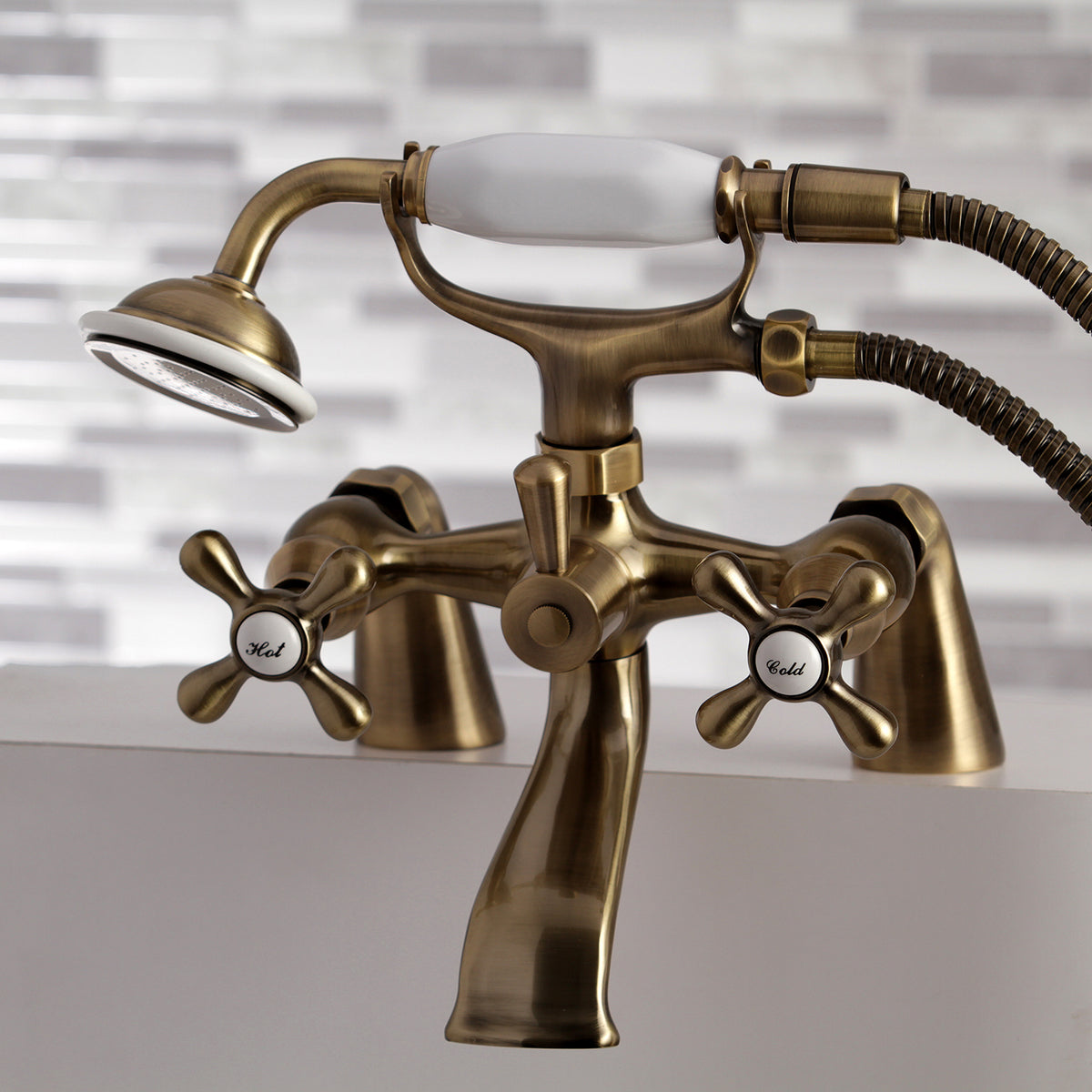 Kingston Clawfoot Tub Faucet with Hand Shower