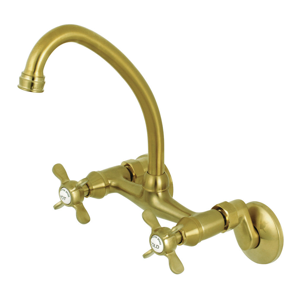 Kingston Brass KS114C Essex Two Handle Wall Mount Kitchen Faucet