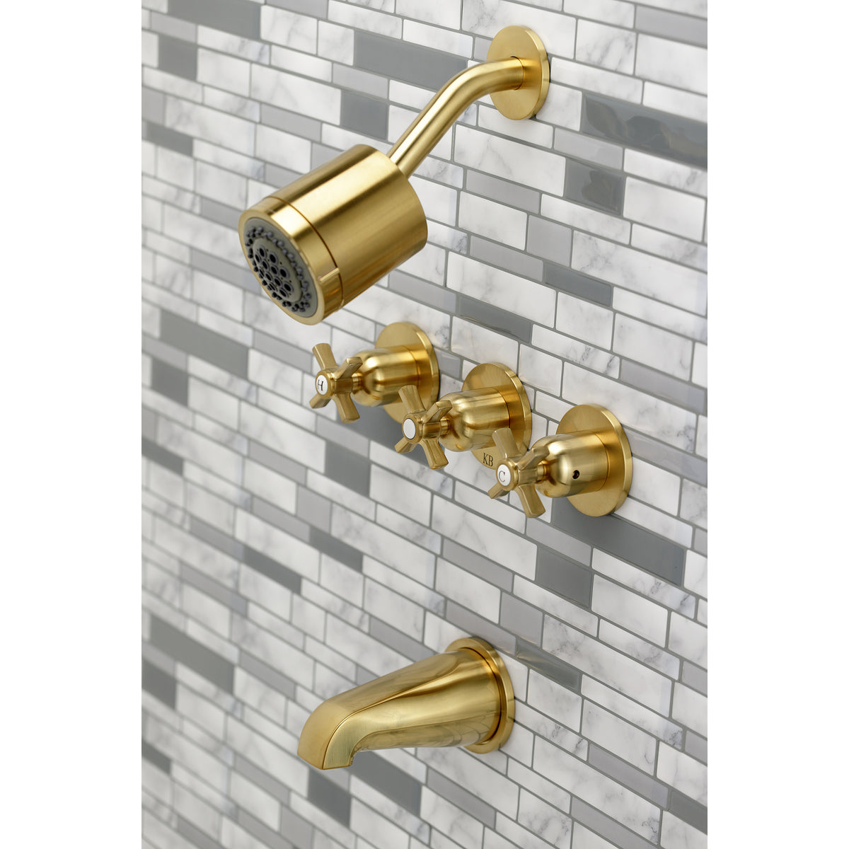 Millennium Three-Handle Tub and Shower Faucet