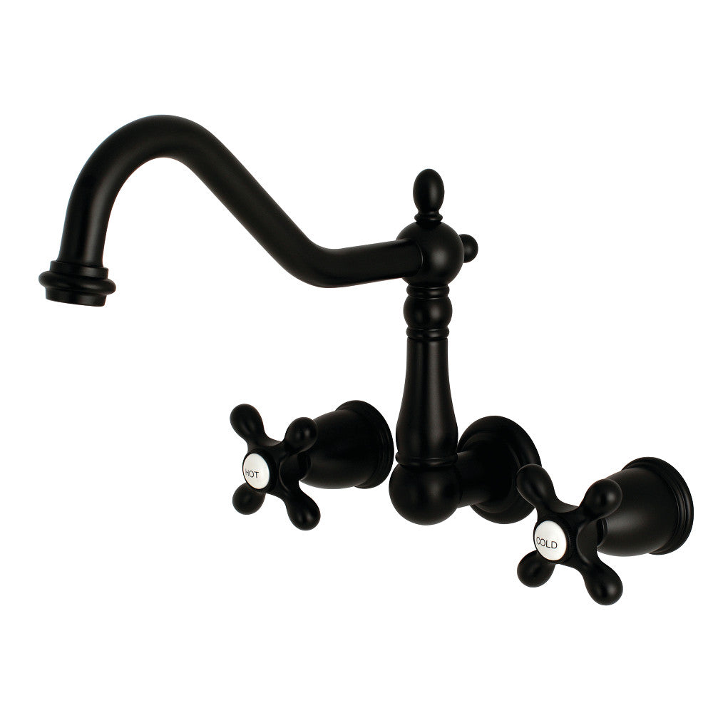 Kingston Brass KS1286AX Heritage Wall Mount Kitchen Faucet