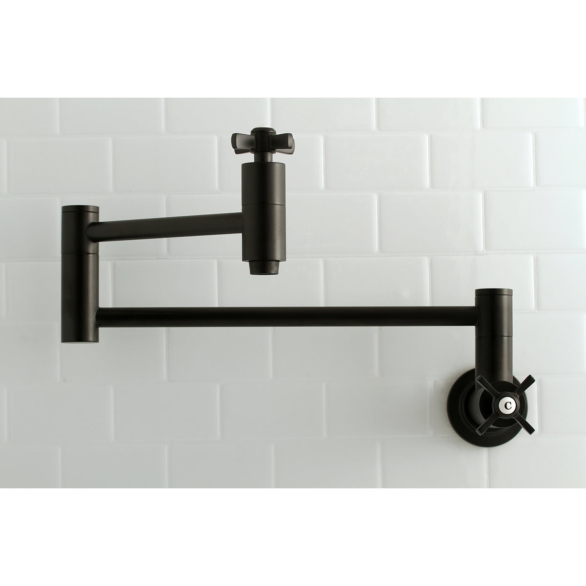 Kingston Brass KS8103ZX Millennium Wall Mount Pot Filler Kitchen Faucet