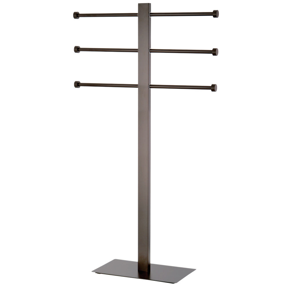 Kingston Brass Freestanding Stainless Steel Towel Holder with Rectangular Base