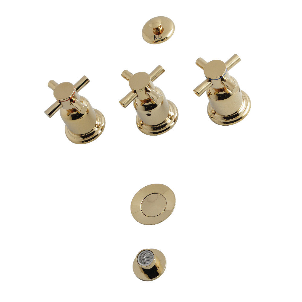 Kingston Brass Concord KB6321DX 3-Handle Bidet Faucet