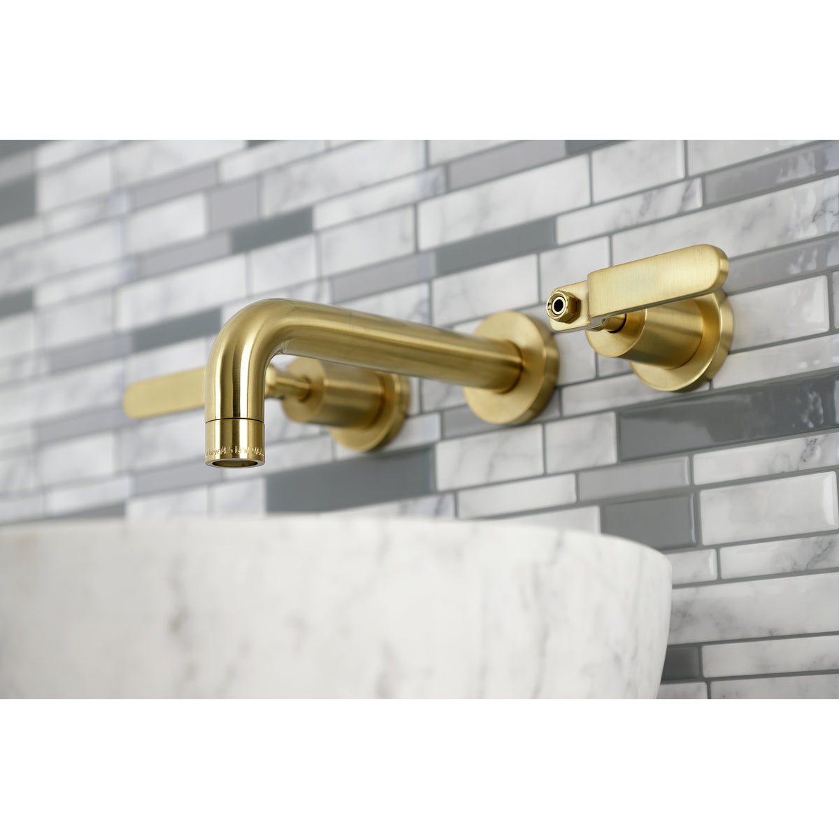 Kingston Brass KS8122KL Whitaker Two-Handle Wall Mount Bathroom Faucet