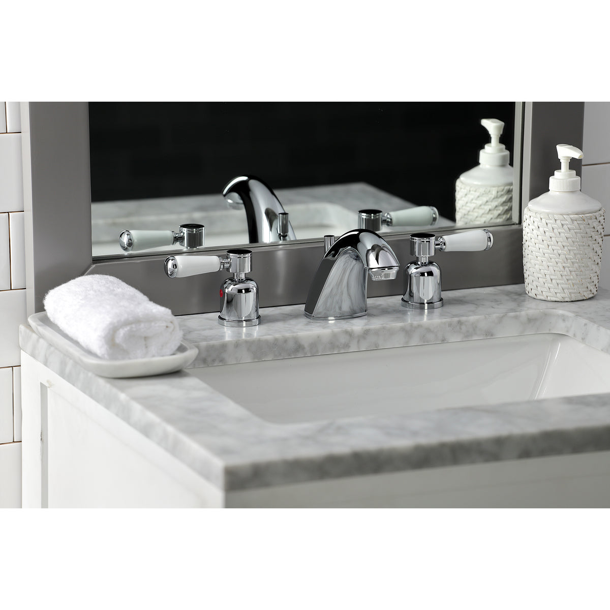 Kingston Brass FB8951DPL Mini-Widespread Bathroom Faucet