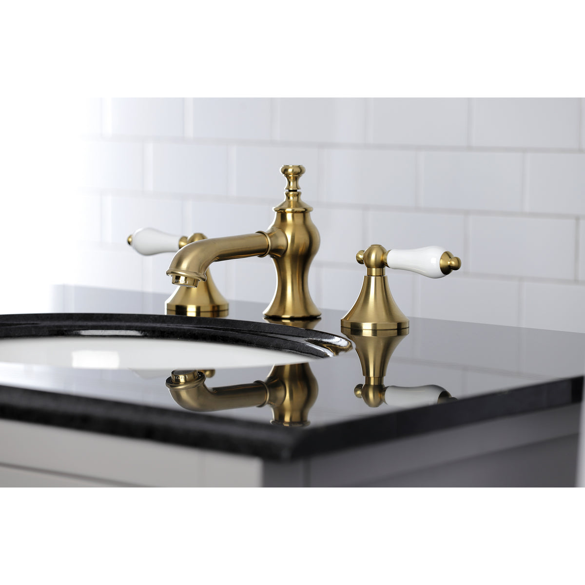 Kingston Brass KC7063PL Vintage 8 in. Widespread Bathroom Faucet