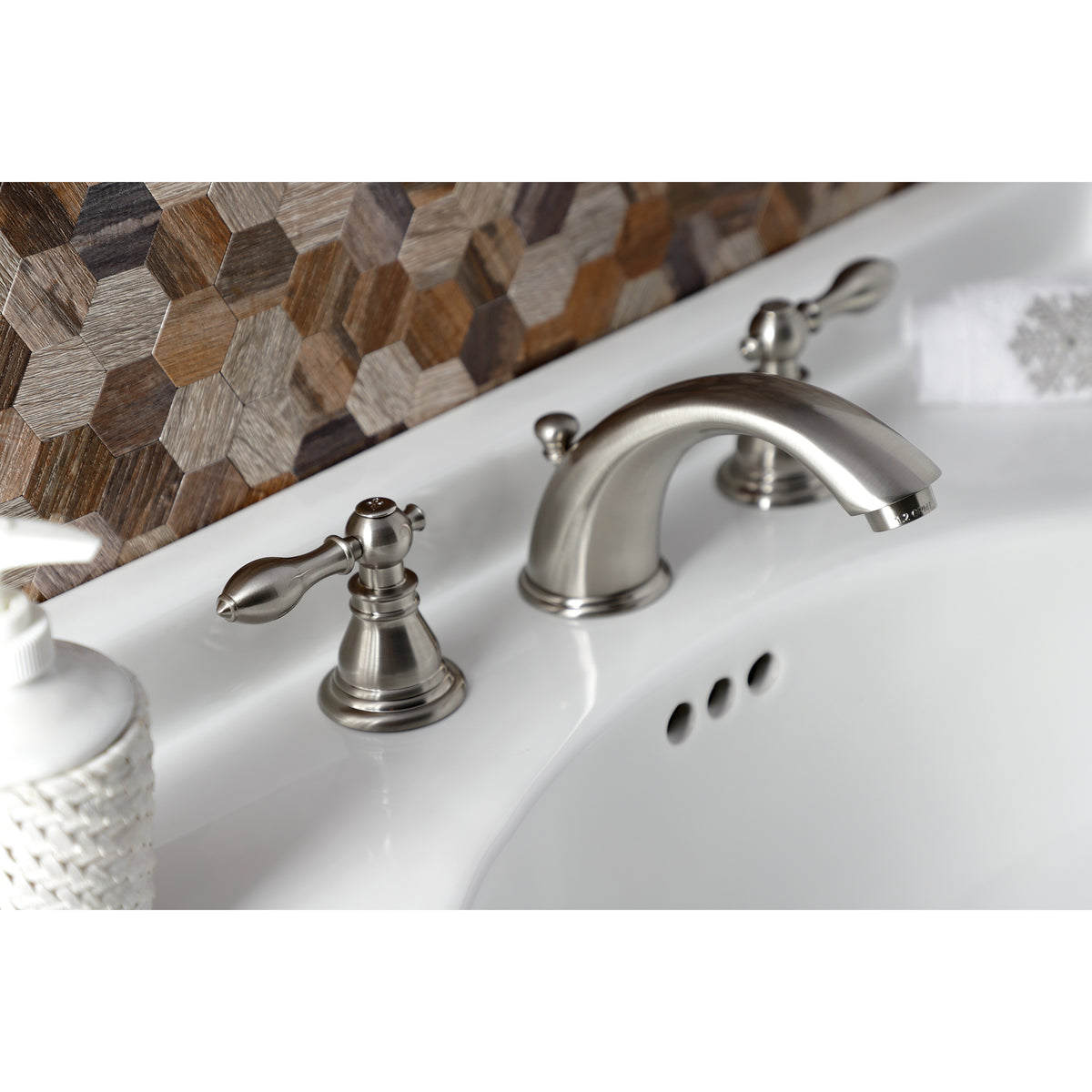 Kingston Brass KB962ACL American Classic Widespread Bathroom Faucet with Retail Pop-Up