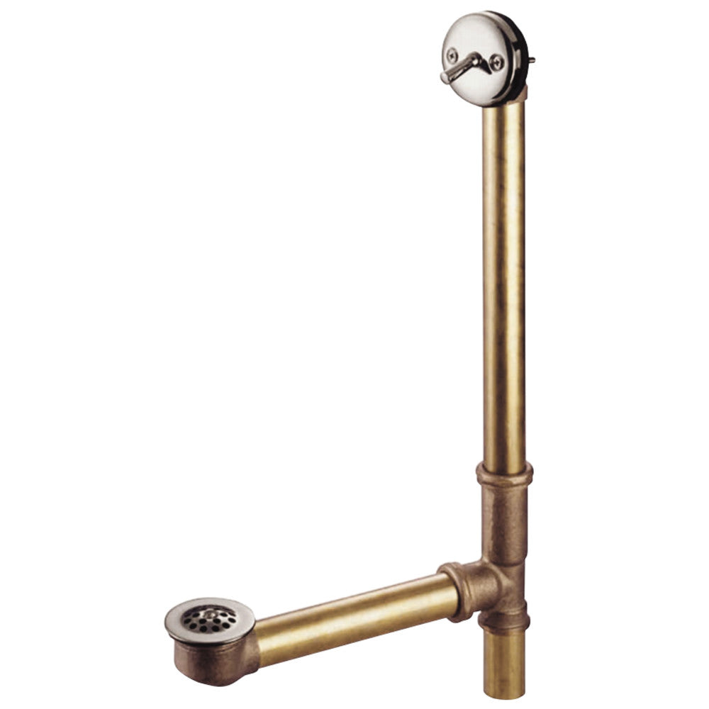 Kingston Brass 16&quot; Trip Lever Waste with Overflow with Grid