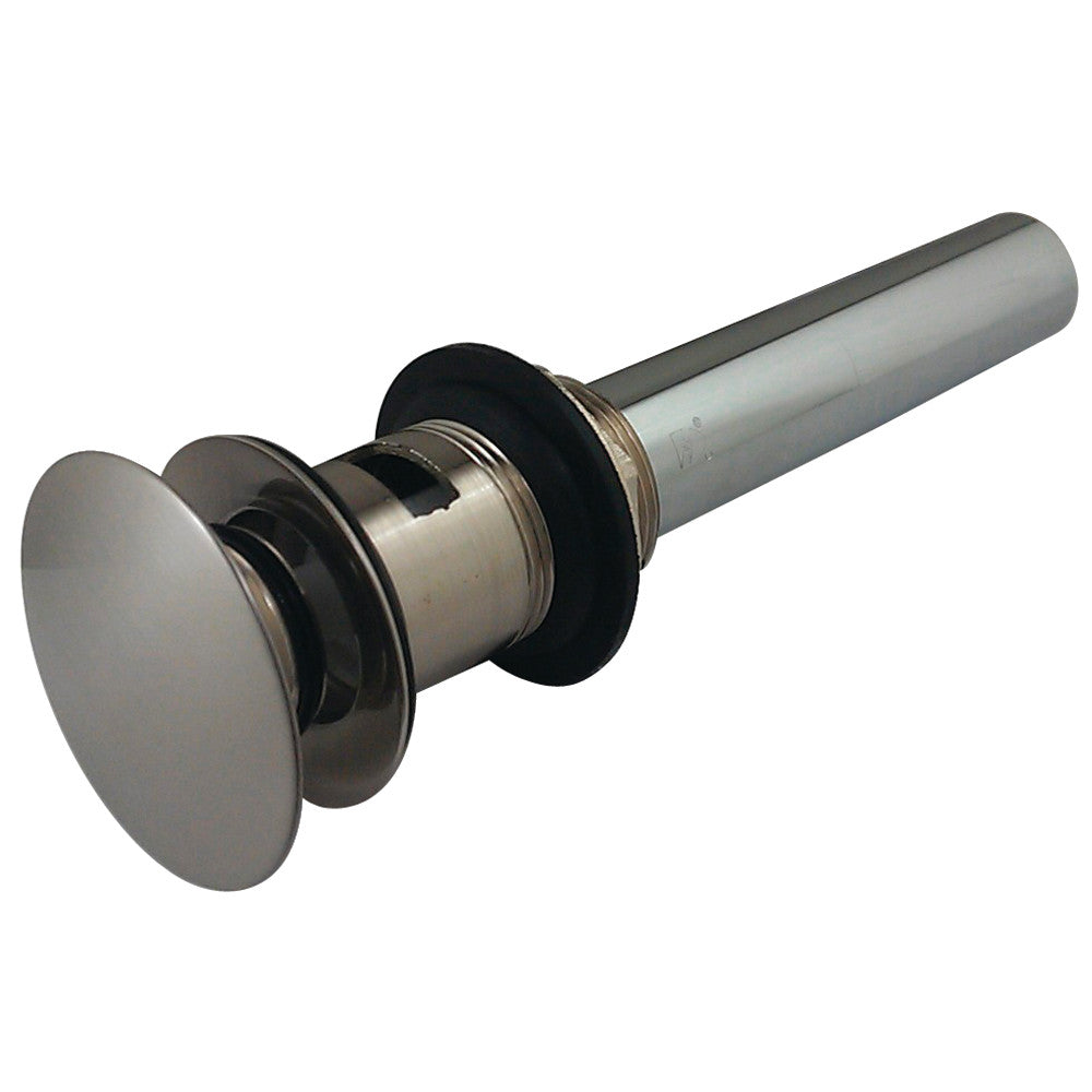 Kingston Brass Push Pop-Up Drain with Overflow Hole, 22 Gauge