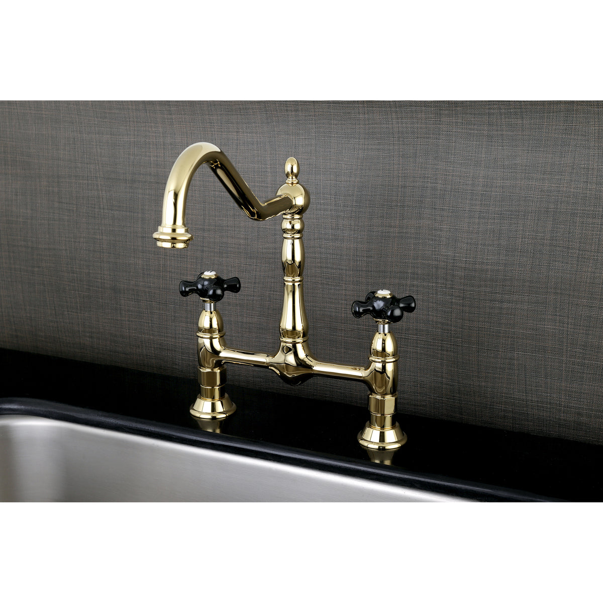 Kingston Brass KS1172PKX Duchess Bridge Kitchen Faucet