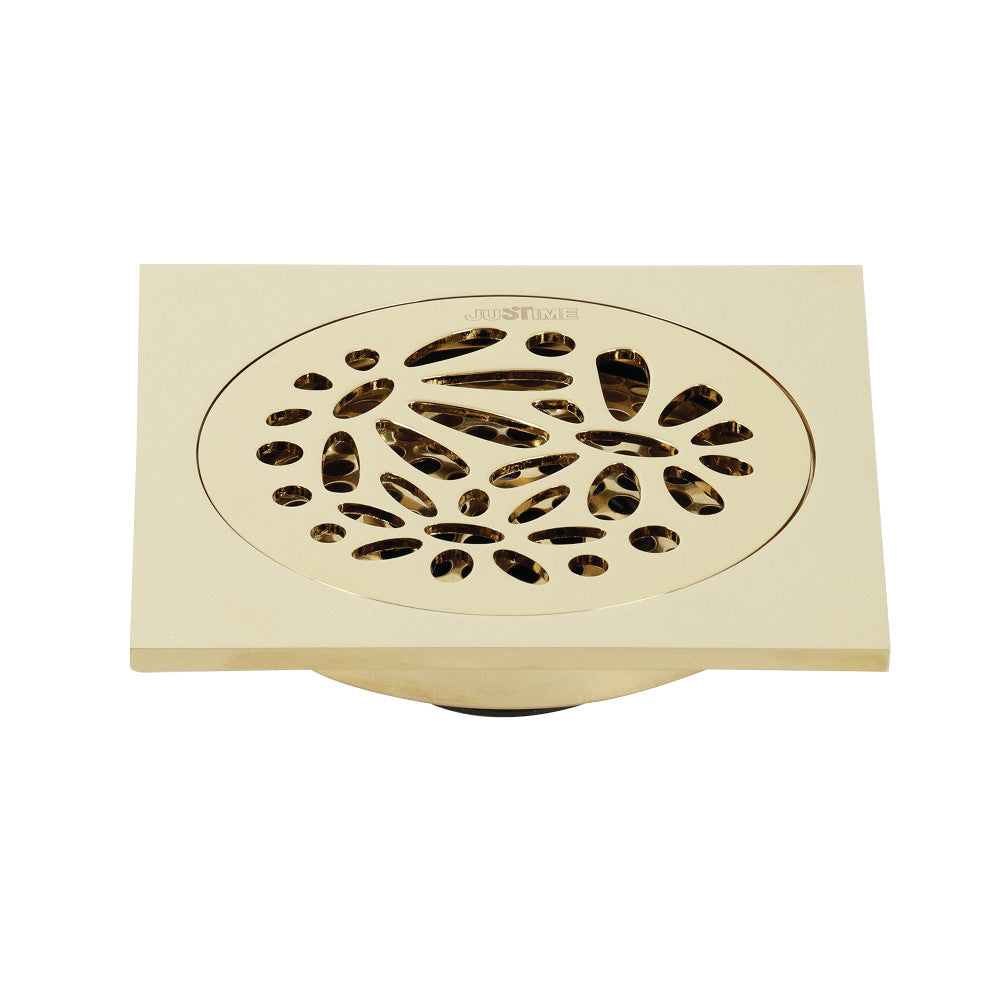 Kingston Brass Watercourse Floral 4&quot; Square Grid Shower Drain