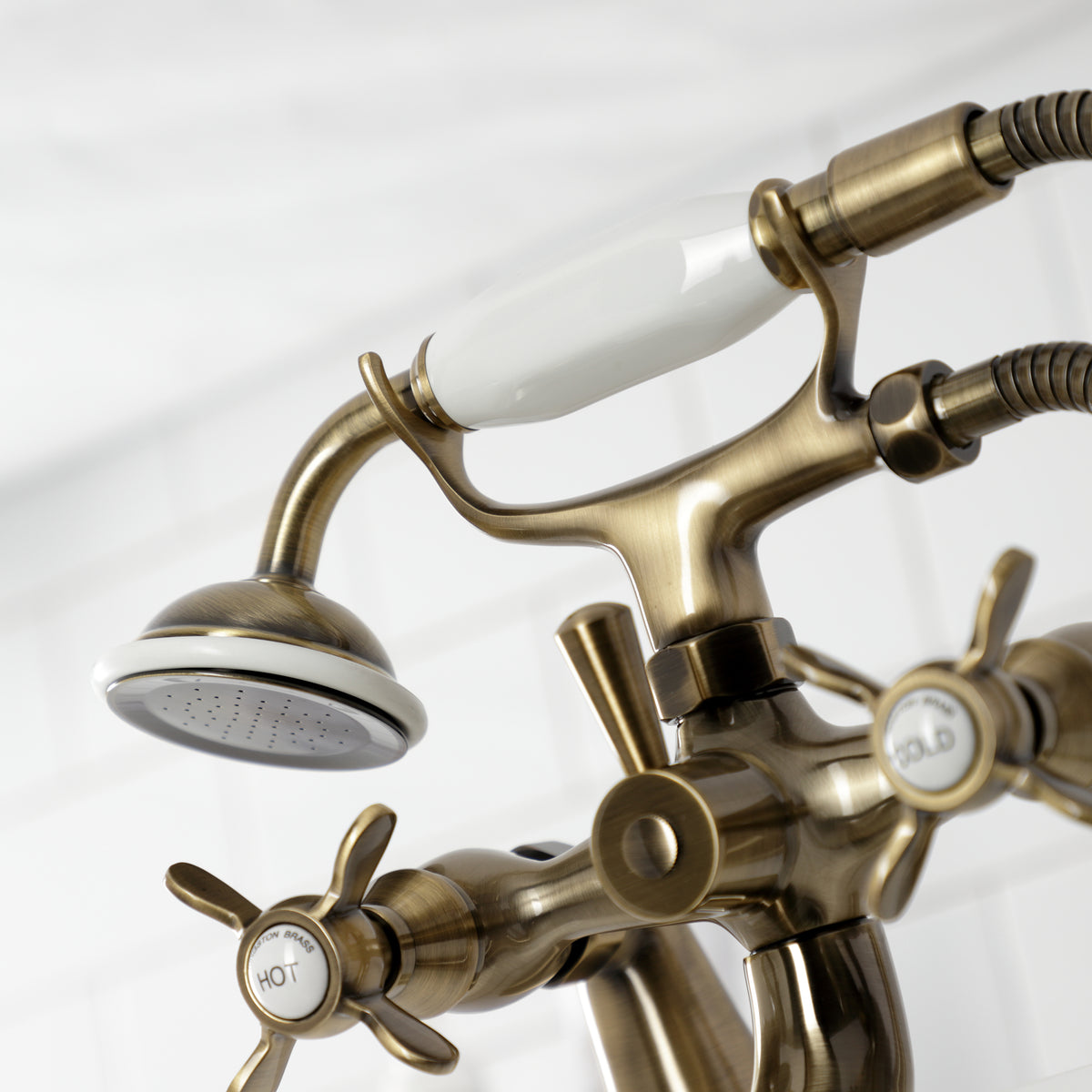 Essex Deck Mount Clawfoot Tub Faucet with Hand Shower
