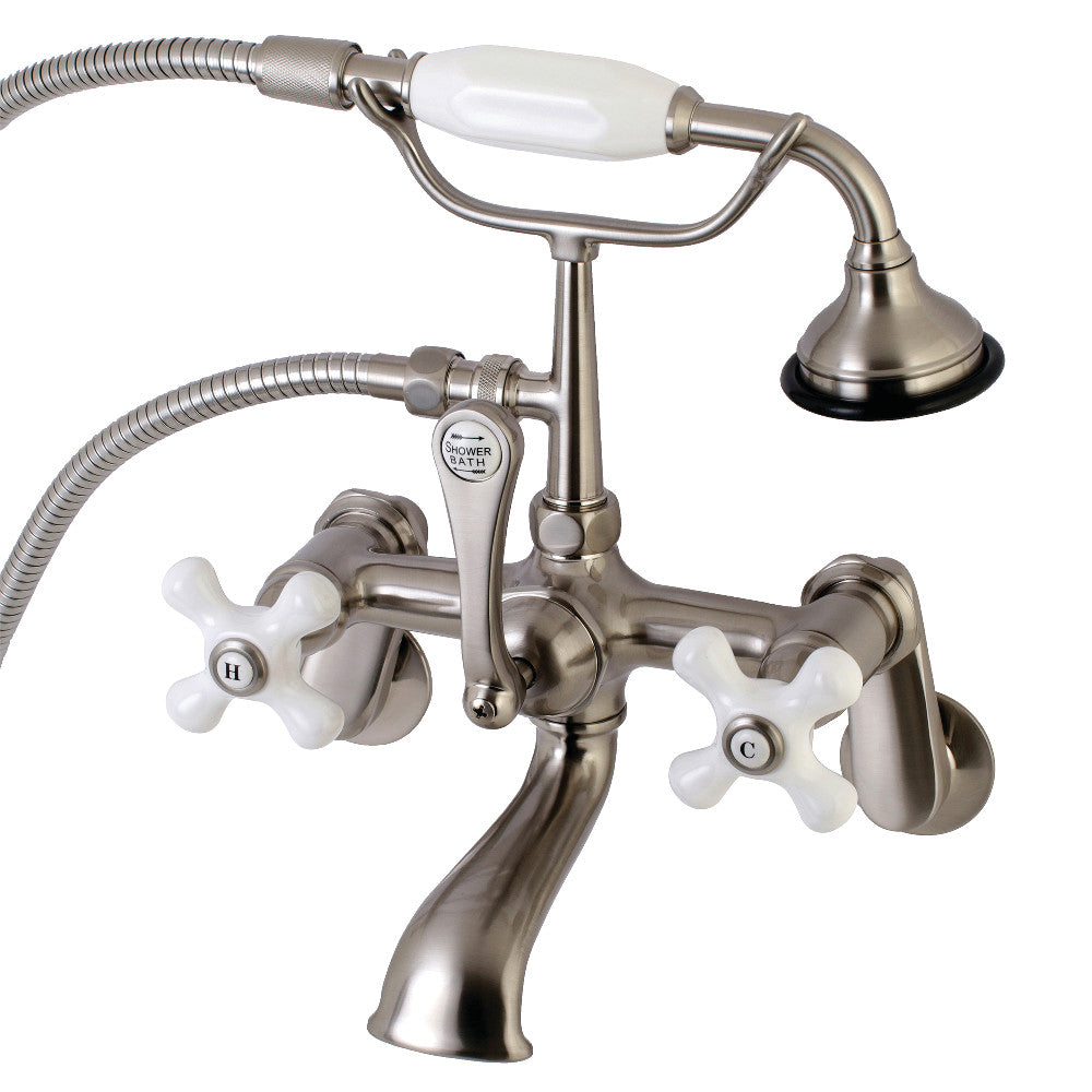 Aqua Vintage Wall Mount Tub Faucet with Hand Shower